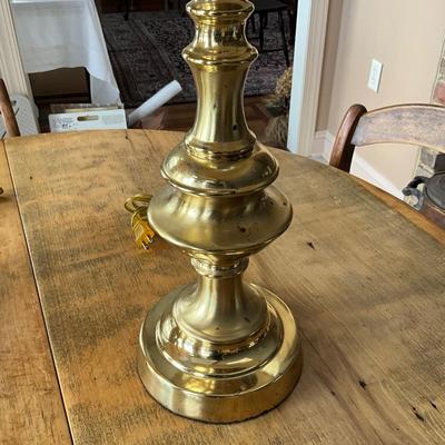 K1423 Pair of Vintage Brass Weighted Lamps