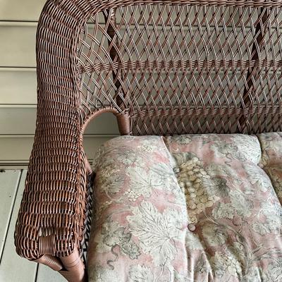 O1437 Dark Brown Resin Outdoor Wicker Sofa