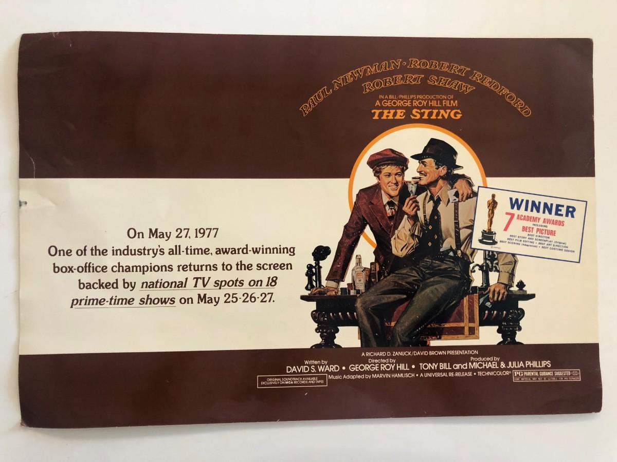 The Sting Original R-1977 Vintage Mini Movie Poster | EstateSales.org