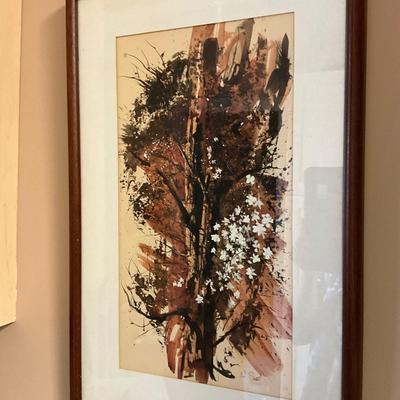 MDR1442 Mid Century Modern Signed Watercolor