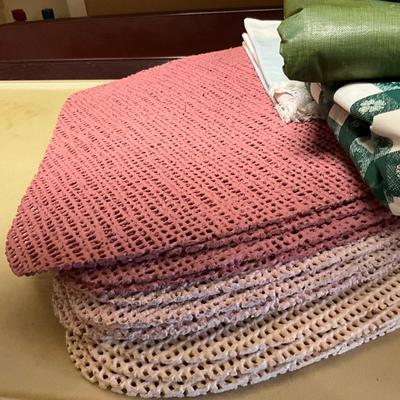 MDR1445 Large lot of Vintage Wax Tablecloths with Rubber Placemats for Outdoor Dining