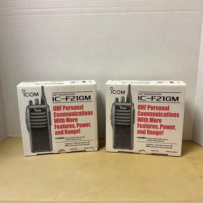 MDR1455 Pair of BRAND NEW in Box ICOM IC-F21GM