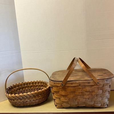 MDR1462 Vintage Picnic Basket and Handled Basket