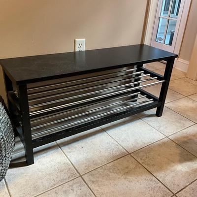 MDR1464 Black and Metal Shoerack