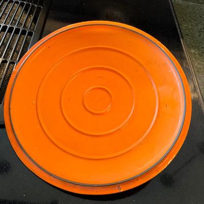 K1469 Le Creuset French Volcanic Flame Enamel Cast Iron 14" Dutch Oven