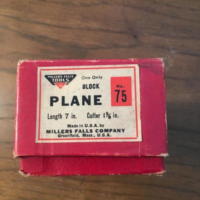 MIllers Falls Block Plane no. 75