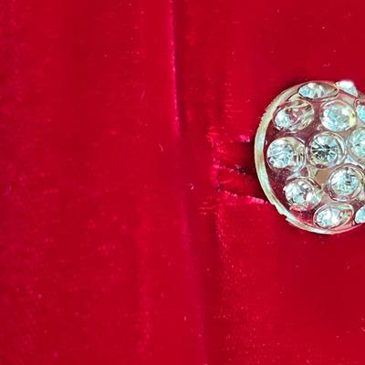 Women's red caped top coat