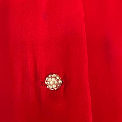 Women's red caped top coat
