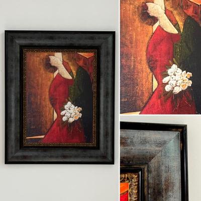 Pair (2). ~ Framed Abstract Prints on Boards