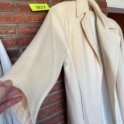 Vintage full length ivory coat