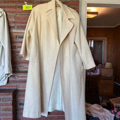 Vintage full length ivory coat