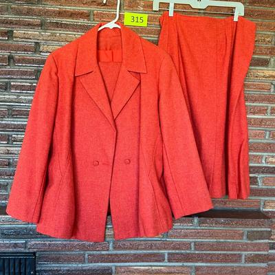 Great Orange Skirt suit
