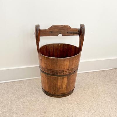 24â€ Large Wood Well Bucket
