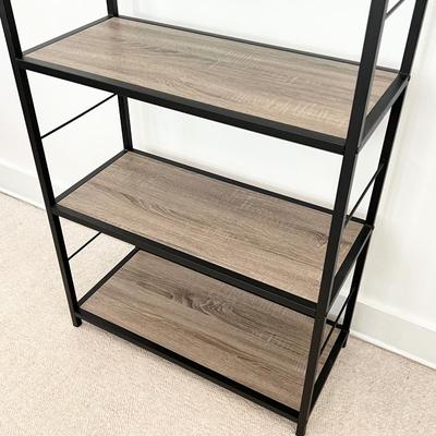 Open Industrial Style Wooden Shelving Unit / Bookcase