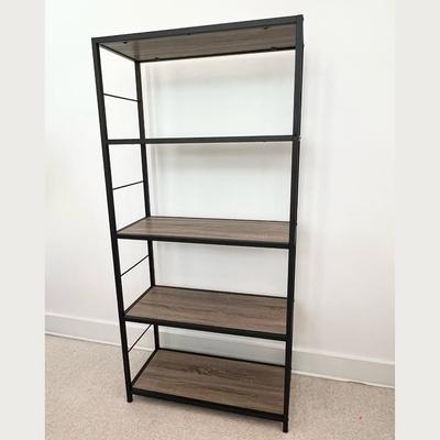 Open Industrial Style Wooden Shelving Unit / Bookcase