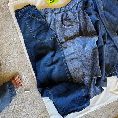 Lot of denim pants