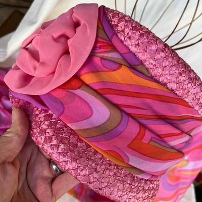 Vintage 60s hat with matching scarves