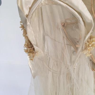 1935 satin wedding gown,