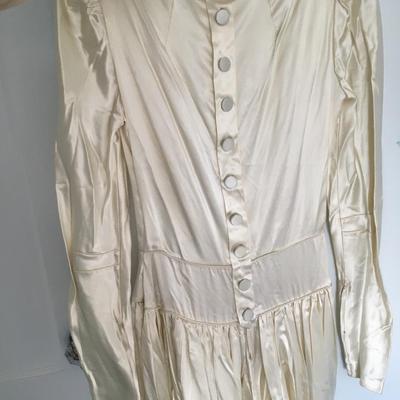1935 satin wedding gown,