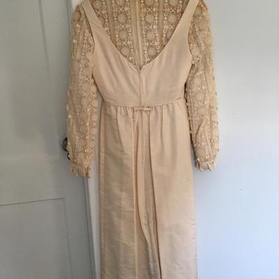 vintage 1960's wedding dress with veil