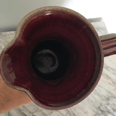 2 tone glaze ceramic pitcher