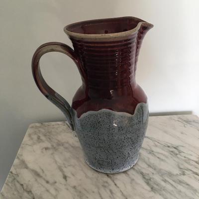 2 tone glaze ceramic pitcher