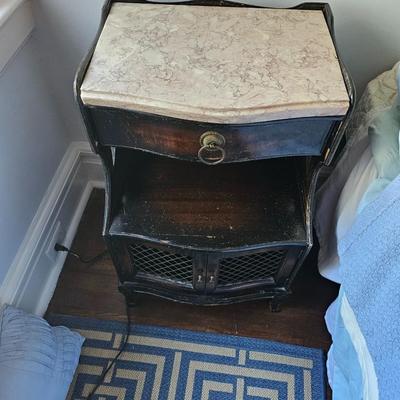 2 Bedside Tables with Marble Tops