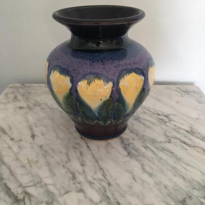 Art pottery stoneware vase