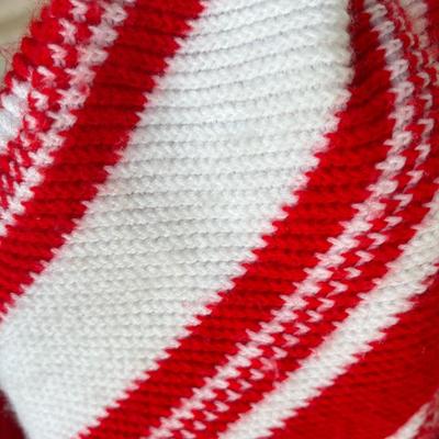 Candy Cane Striped Knit hat, scarf, & gloves!