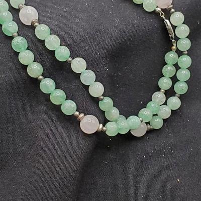 Vintage multi-colored jade necklace