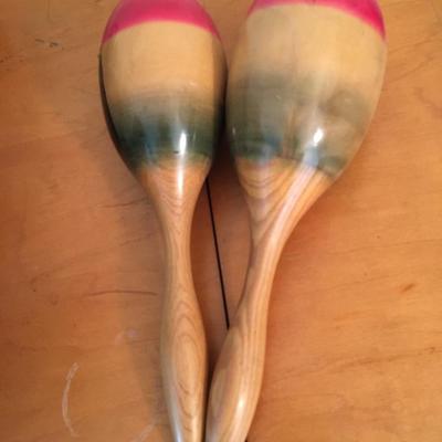 Vintage wood maracas