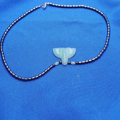 Whale Tail Jade pendant