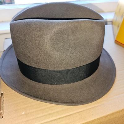 Vintage Embassy Club Hat Size 7 3/8ths Fedora and Box!