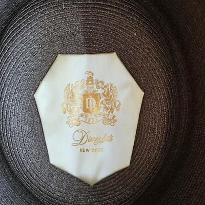 Vintage straw Fedora Hat, Size 7 3/8s Milan Disney Hats and Box!