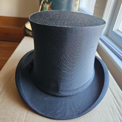 Vintage Dobbs Top Hat Fifth Avenue NY  7 3/8 and Knox Hat box!