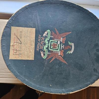 Vintage Dobbs Top Hat Fifth Avenue NY  7 3/8 and Knox Hat box!