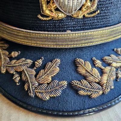Captain's Hat United States Navy WW2 Tan Visor Peak Cap