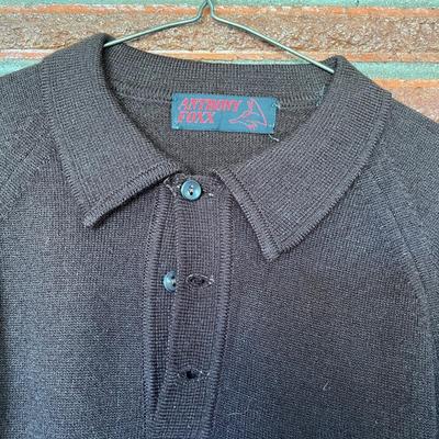 4 men's knit polos striped