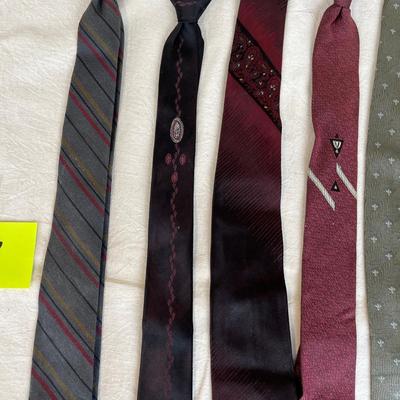 Lot of 9 Mad Men Clip on Ties