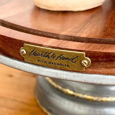 HEARTH & HAND With MAGNOLIA ~ Wood & Metal Covers Cake Stand