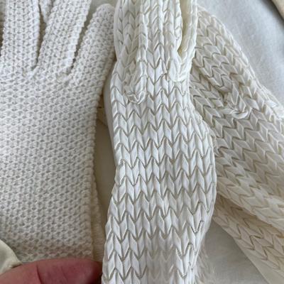 Lot of 6 Evening Gloves White/ Tan