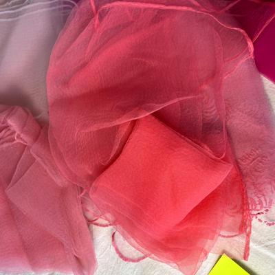 Nylon hair scarves - Pink