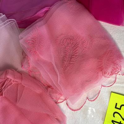 Nylon hair scarves - Pink