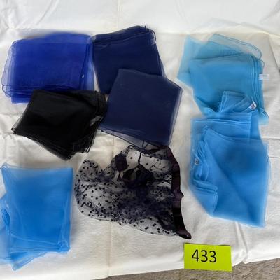 Blue hair scarves 8