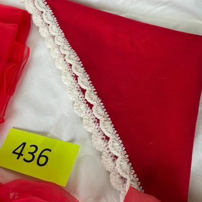 Lot of 9 Red Hair Scarves
