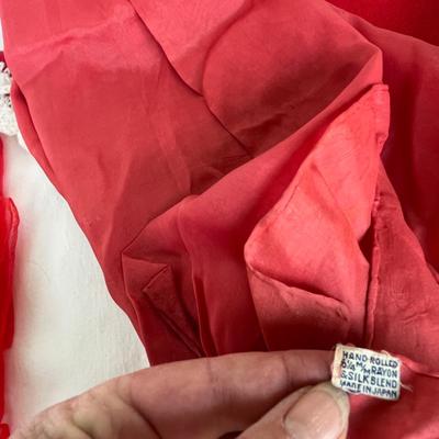 Lot of 9 Red Hair Scarves