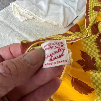 Lot of nature colored scarves