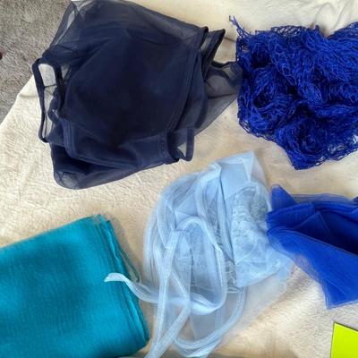 10 Hair Scarves - Blues