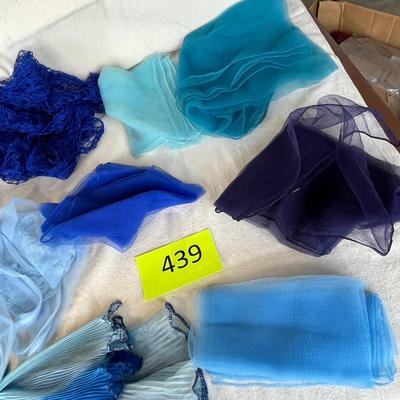 10 Hair Scarves - Blues