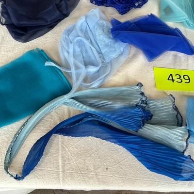 10 Hair Scarves - Blues